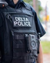 Police officer wearing a Body Worn Camera