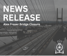 News Release template over Alex Fraser Bridge Image