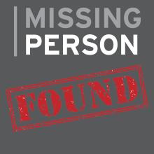 Missing Person Found Template