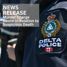 Delta Police shoulder Flash behind News Release Template