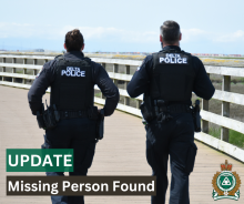Missing Person Found May 17th, 2025 News Release