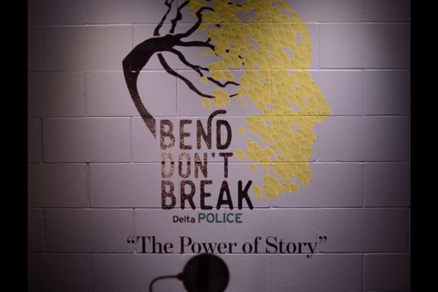 Bend Don't Break logo wall art