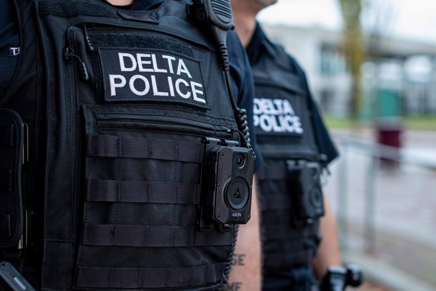 Officer outfitted with a body-worn-camera