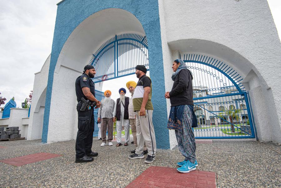 Cst. Sahota in the community