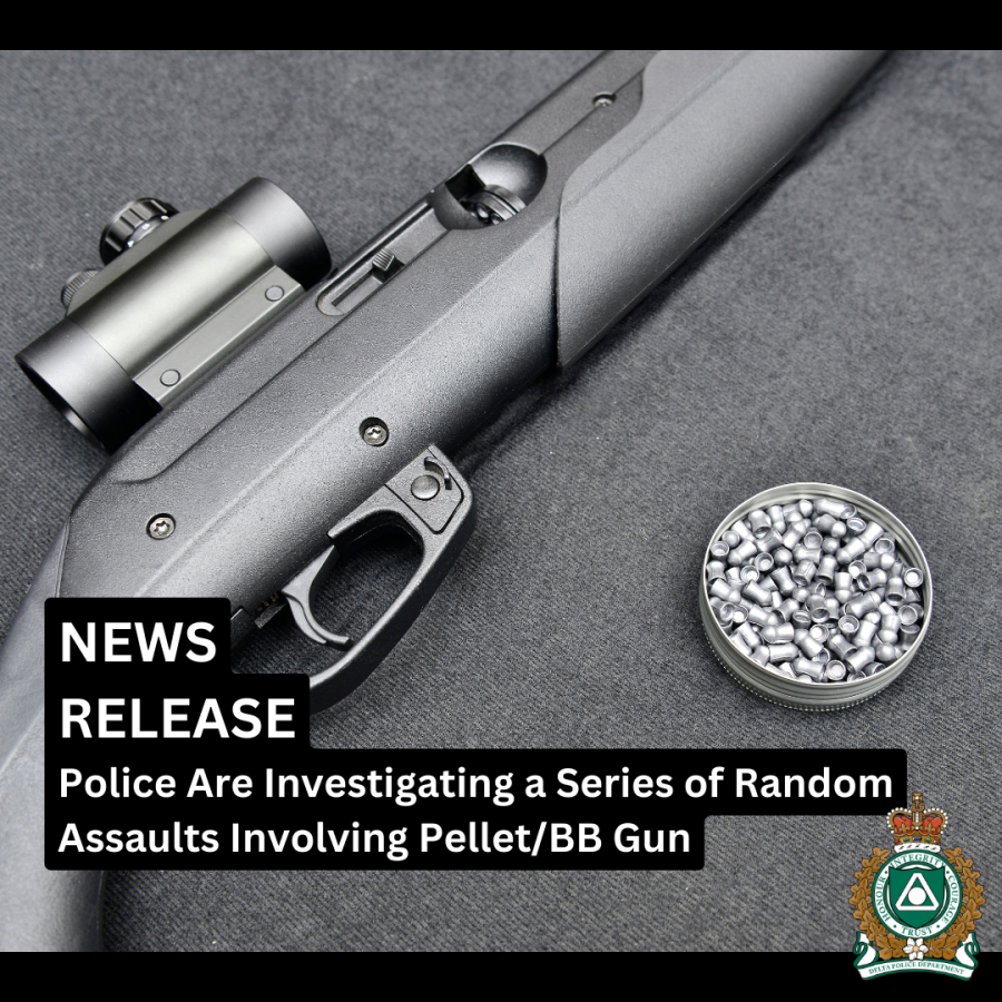 News Release, Pellet Gun, Random Assault, Tsawwassen, Delta Police