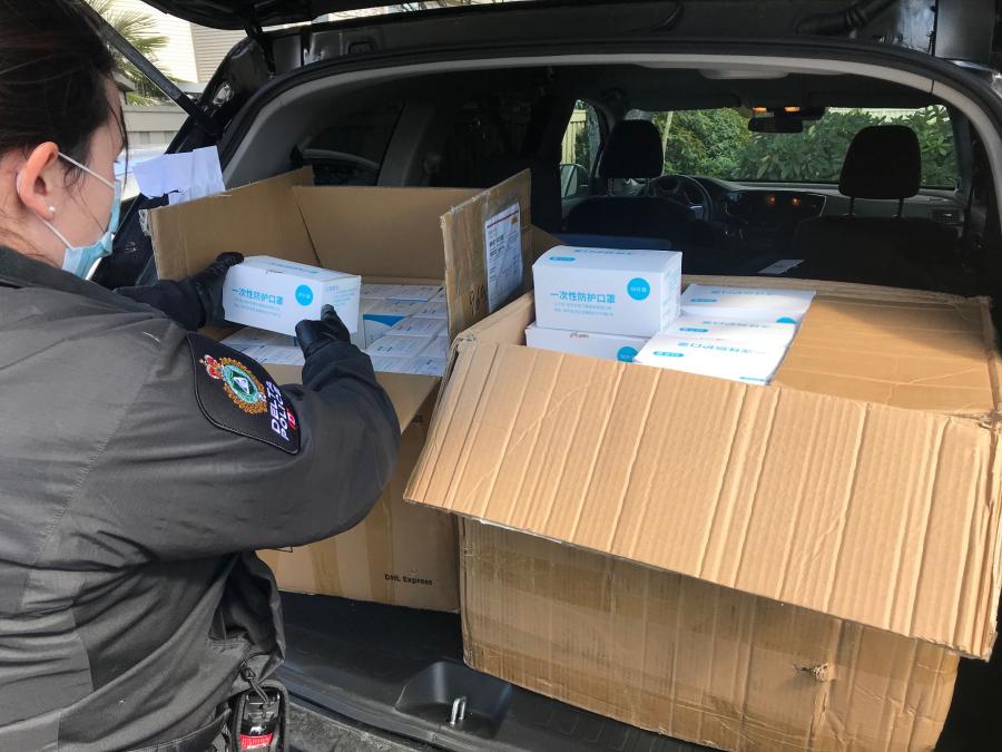 Sellers stopped from re-selling N95 and surgical masks in Delta Masks-seized2.jpg